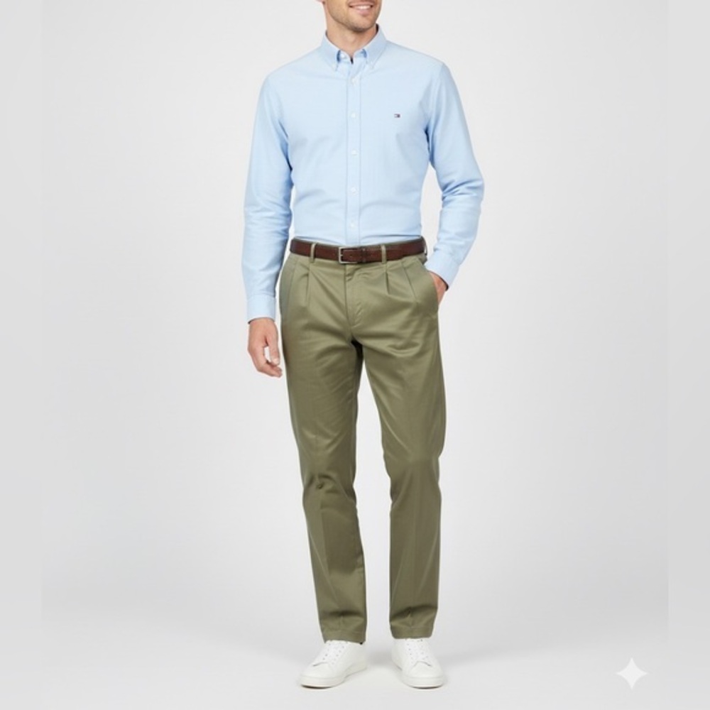 Vintage Tommy Hilfiger Tommy Traveler Wrinkle Resistant Chinos 34x30 Olive - NWT